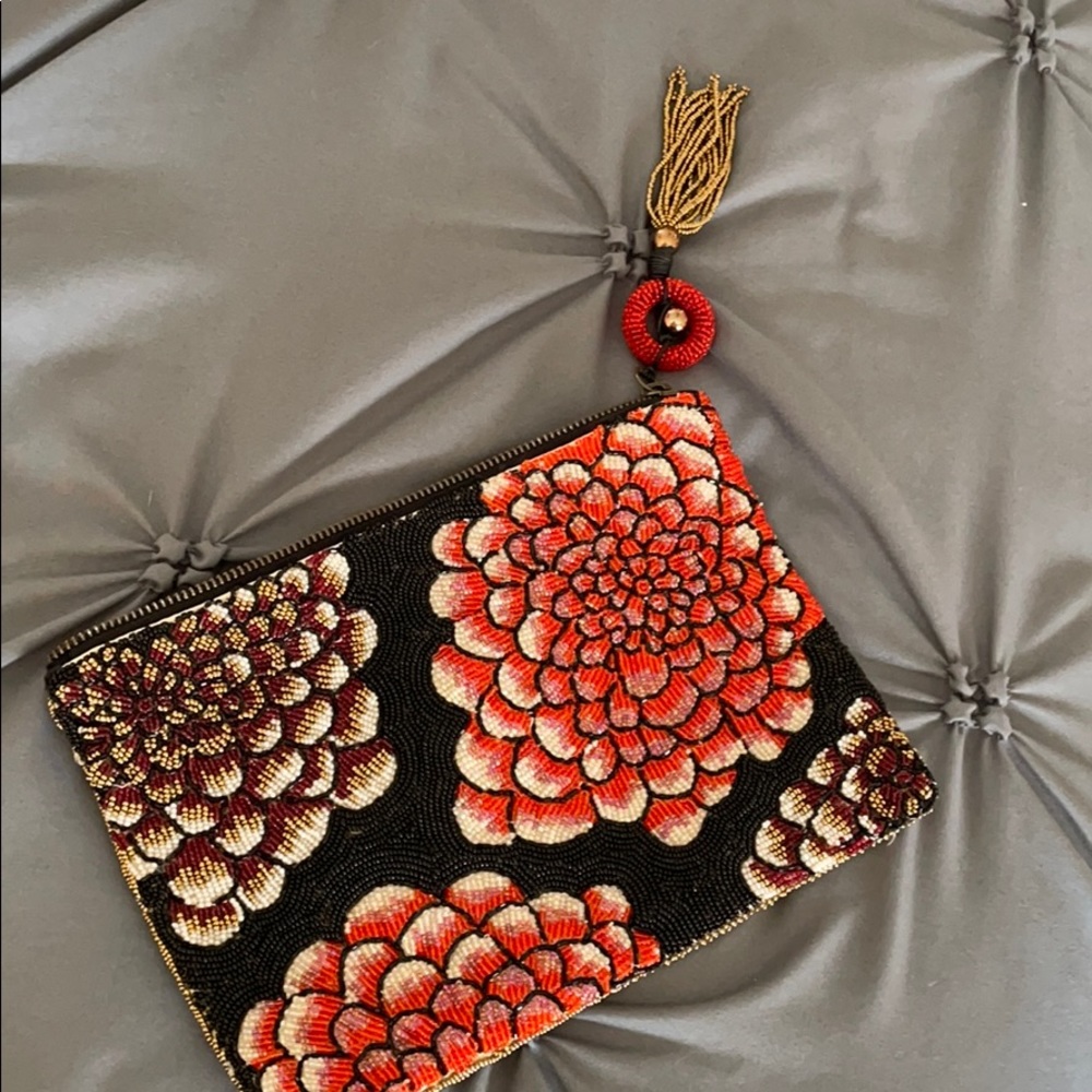 Embellished Floral Clutch
